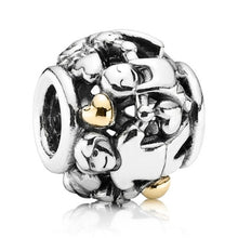 Load image into Gallery viewer, Pandora Retired Sterling Silver and 14K Gold Family Forever Charm - 791040