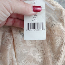 Load image into Gallery viewer, Elila 6621 Strapless Longline Underwire Lace Bra, Nude, size 46E
