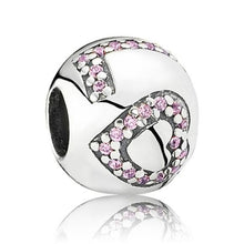 Load image into Gallery viewer, Pandora Sterling Silver Surrounded by Love Charm with Pink Zirconia - 791196pcz