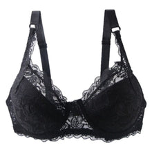 Load image into Gallery viewer, GYCL Classic Ultrathin Underwire Push Up 3/4 Lace Bra, Black, Size Large 38B