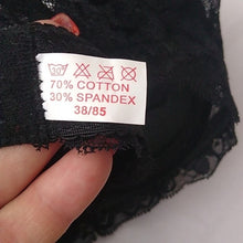 Load image into Gallery viewer, GYCL Classic Ultrathin Underwire Push Up 3/4 Lace Bra, Black, Size Large 38B