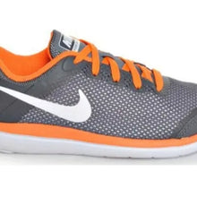 Load image into Gallery viewer, Nike Flex Running Athletic Shoes, 4Y, Dark Grey/White/Total Orange