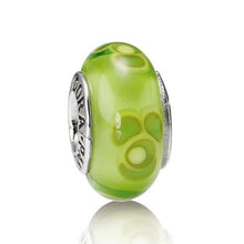 Load image into Gallery viewer, Pandora Retired Lime Flowers for You Murano Glass Bead - 790648
