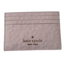 Load image into Gallery viewer, Kate Spade NY Hallie Clover Embossed Small Slim Card Case, Peachpuff