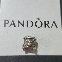 Load image into Gallery viewer, Pandora Retired Sterling Silver and 14K Gold Pandora's Box Bead - 791019