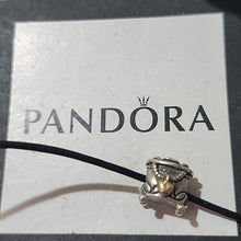 Load image into Gallery viewer, Pandora Retired Sterling Silver and 14K Gold Pandora's Box Bead - 791019