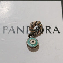 Load image into Gallery viewer, Pandora Retired Sterling Silver Blue Eye Enamel Dangle - 790529EB