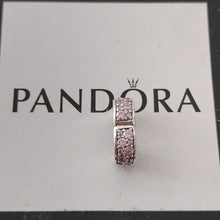 Load image into Gallery viewer, Pandora Sterling Silver Shining Elegance Clip with Pink Zirconia 791817pcz