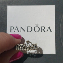 Load image into Gallery viewer, Pandora Sterling Silver My Princess Tiara Crown Ring, 190880cz, Size 56