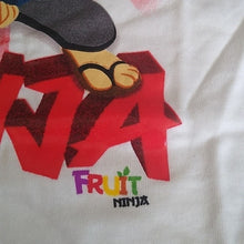 Load image into Gallery viewer, Kids Fruit Ninja Video Game T-shirt, White, Small 6/7