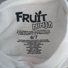 Load image into Gallery viewer, Kids Fruit Ninja Video Game T-shirt, White, Small 6/7
