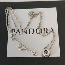 Load image into Gallery viewer, Pandora Timeless Sterling Silver Round Sparkle CZ Halo Necklace 396240cz-45