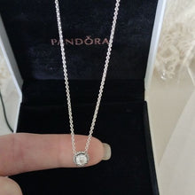 Load image into Gallery viewer, Pandora Timeless Sterling Silver Round Sparkle CZ Halo Necklace 396240cz-45