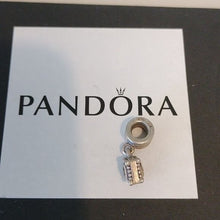 Load image into Gallery viewer, Pandora Sterling Silver Diamond Shape Dangle w/ Green Zirconia - 790254gcz