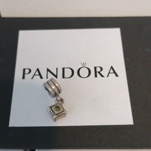 Load image into Gallery viewer, Pandora Sterling Silver Diamond Shape Dangle w/ Green Zirconia - 790254gcz