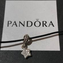 Load image into Gallery viewer, Pandora Retired Sterling Silver Pave Star Dangle Bead w/ CZ - 791024cz