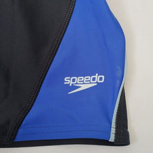 Load image into Gallery viewer, Speedo Black and Blue Swim Trunks Revolve Jammer, Size 26
