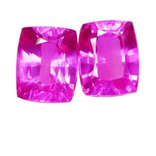 Load image into Gallery viewer, Pair Natural Light Pink Cushion Sapphires 10.22 + 10.67 Cts. GIL Certified