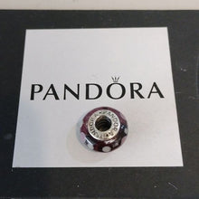 Load image into Gallery viewer, Pandora Retired Sterling Silver Purple Bubbles Murano Glass Bead - 790693