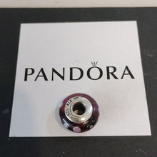 Load image into Gallery viewer, Pandora Retired Sterling Silver Purple Bubbles Murano Glass Bead - 790693