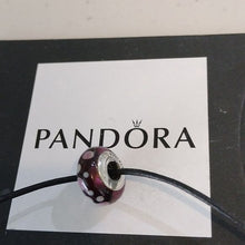 Load image into Gallery viewer, Pandora Retired Sterling Silver Purple Bubbles Murano Glass Bead - 790693
