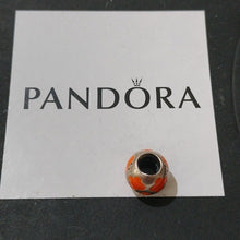 Load image into Gallery viewer, Pandora Retired Orange Enamel Butterfly with Sterling Silver Bead - 790438E04