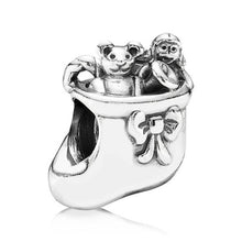 Load image into Gallery viewer, Pandora Santa's Stocking Christmas Bead 791038 Sterling Silver