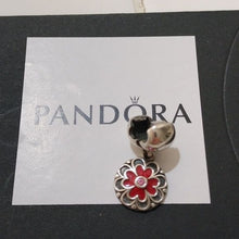 Load image into Gallery viewer, Pandora Retired Dogwood Dangle w/ Red Enamel 790957czs