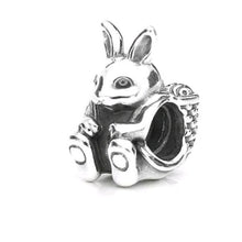 Load image into Gallery viewer, Pandora Retired Easter Bunny Charm 791121 Sterling Silver 925 …