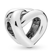 Load image into Gallery viewer, Pandora Retired Sterling Silver Knotted Heart Charm - 798081