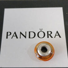 Load image into Gallery viewer, Pandora Retired Orange Murano Glass Ribbon Bead - 790621