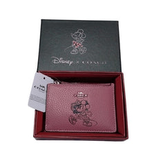 Load image into Gallery viewer, Coach 37536B x Disney Boxed Minnie Mouse Mini Skinny ID Card Case, SV/Ro…