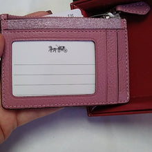 Load image into Gallery viewer, Coach 37536B x Disney Boxed Minnie Mouse Mini Skinny ID Card Case, SV/Ro…