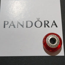 Load image into Gallery viewer, Pandora Retired Sterling Silver Red Bubbles Murano Glass Bead - 790690