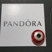 Load image into Gallery viewer, Pandora Retired Sterling Silver Red Bubbles Murano Glass Bead - 790690