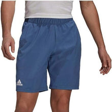 Load image into Gallery viewer, adidas Men's Club Stretch Woven 9" Tennis Short, Crew Blue/White, size Medium