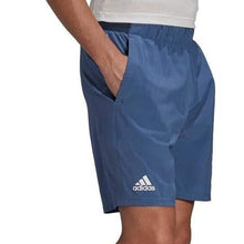 Load image into Gallery viewer, adidas Men's Club Stretch Woven 9" Tennis Short, Crew Blue/White, size Medium