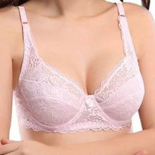 Load image into Gallery viewer, GYCL Ultrathin Underwire Push Up 3/4 Lace Bra, Soft Pink, size XL 40B