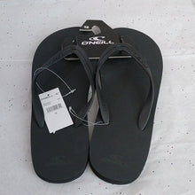 Load image into Gallery viewer, O'Neill Friction Flip Flop Sandals, Black, Size 12