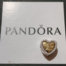 Load image into Gallery viewer, Pandora Shine In My Heart Charm with Clear Zirconia and Engraving - 767606CZ