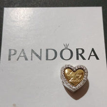 Load image into Gallery viewer, Pandora Shine In My Heart Charm with Clear Zirconia and Engraving - 767606CZ