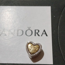 Load image into Gallery viewer, Pandora Shine In My Heart Charm with Clear Zirconia and Engraving - 767606CZ