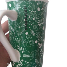 Load image into Gallery viewer, Starbucks Greenery + Animal Outlines Tall Coffee Mug Cup 16 oz