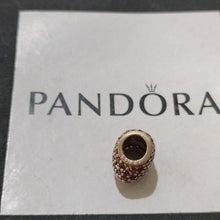 Load image into Gallery viewer, Pandora Retired Sterling Silver Pave Heart Bead with Red Zirconia - 791052CZR
