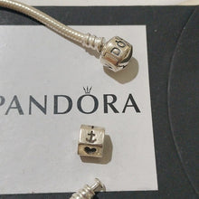 Load image into Gallery viewer, Pandora Sterling Silver 7.0" Starter Bracelet w/Faith, Hope + Love Charm 790119