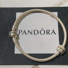 Load image into Gallery viewer, Pandora Sterling Silver 7.0" Starter Bracelet w/Faith, Hope + Love Charm 790119
