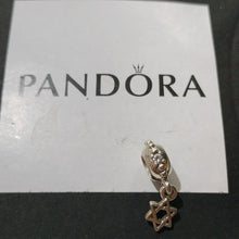 Load image into Gallery viewer, Pandora Sterling Silver Star of David Religious Dangle Bead 791167cz