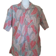 Load image into Gallery viewer, Cooke Street Men's Grey Botanical Hawaiian Shirt, Size XL