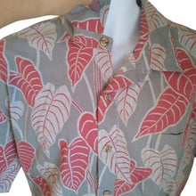 Load image into Gallery viewer, Cooke Street Men's Grey Botanical Hawaiian Shirt, Size XL