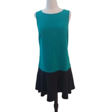 Load image into Gallery viewer, LOFT Sleeveless Sheath Colorblock Dress, Green/Black, size 6
